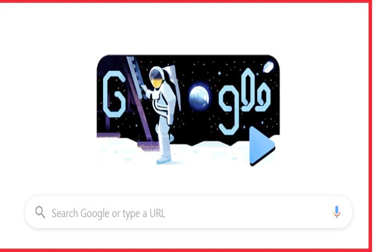 Google Doodle celebrates the 50th anniversary of the first landing on the moon
